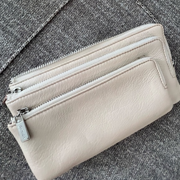 Danier leather white clutch crossbody purse - like new condition - Picture 3 of 4